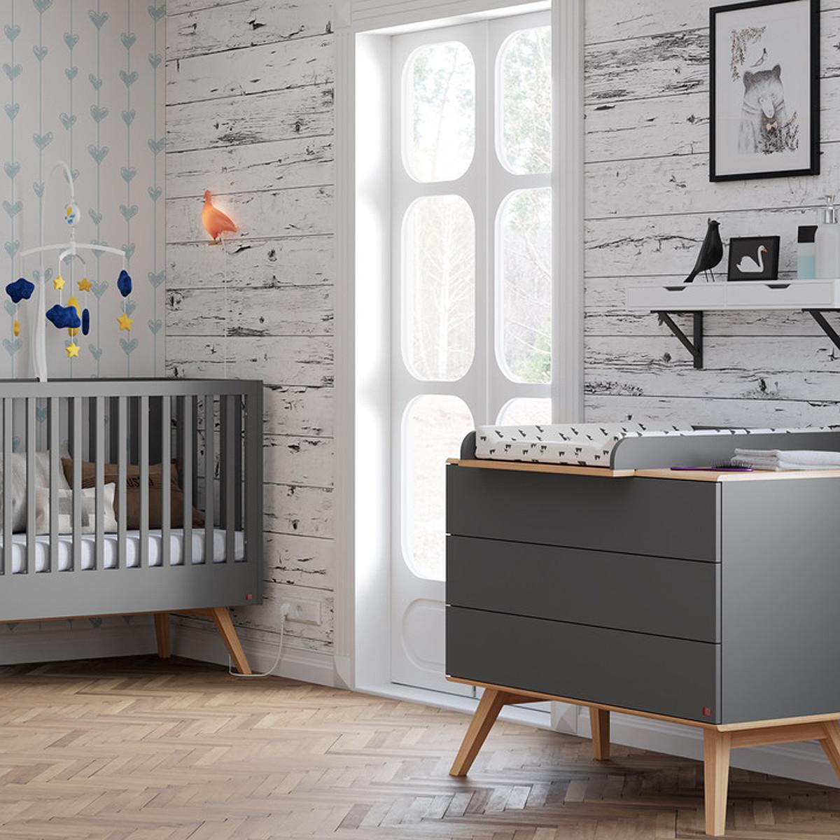 KINDERKOMMODE grau - Grau, Holzwerkstoff (100/86.5/58cm) - Petits-meubles