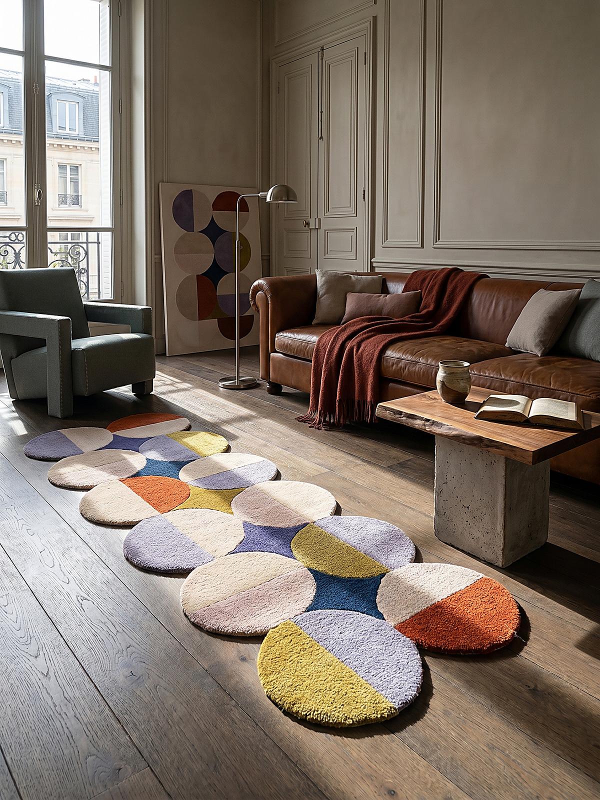 WOLLTEPPICH HALLEIN, mit Wellenmuster, Bunt, 80 x 230 cm - Multicolor, Textil (230/80cm) - KADIMA DESIGN
