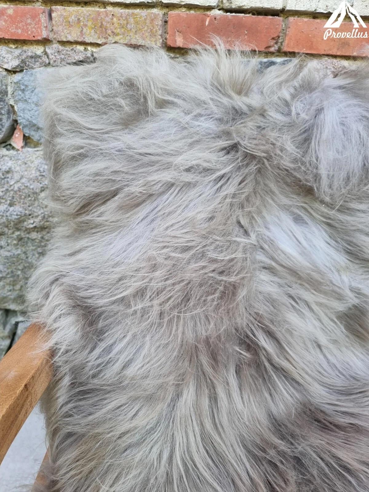 SCHAFFELL Langhaar skandinavisch weich chromfrei Hell Taupe ca. 105 cm - Taupe, Fell (55/105cm) - Provellus