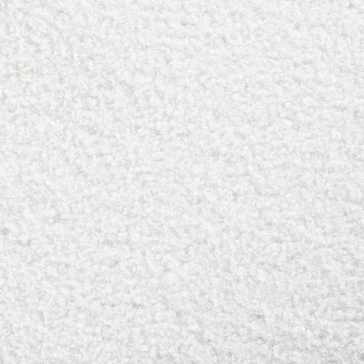 POUF Cremeweiß Chilly - Weiß/Braun, Textil (42/41/42cm) - Beliani