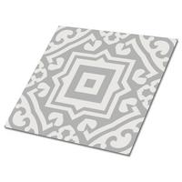 FLIESENAUFKLEBER 9 Stück 30x30 cm selbstklebend Geometrische Muster - Grau, Textil (30/1.6/30cm) - TULUP