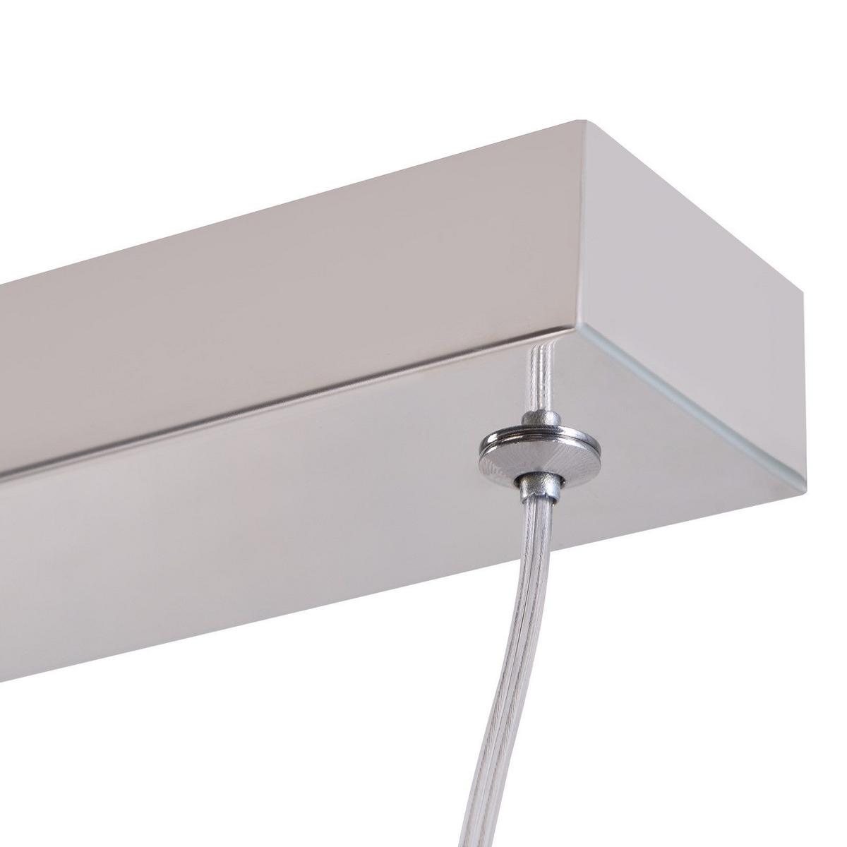 PENDELLEUCHTE Marino 40/5/140 cm - Silberfarben, Metall (5/40/140cm) - Nettlife