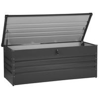 AUFLAGENBOX Stahl graphitgrau 165/70 cm Cebrosa - Graphitfarben, Metall (165/63/70cm) - Beliani