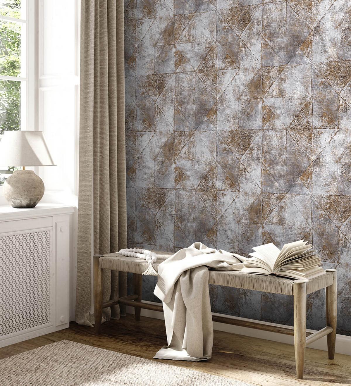 VLIESTAPETE Gold 53/1005 cm - Grau, Kunststoff/Textil (53/1cm) - KUNSTLOFT