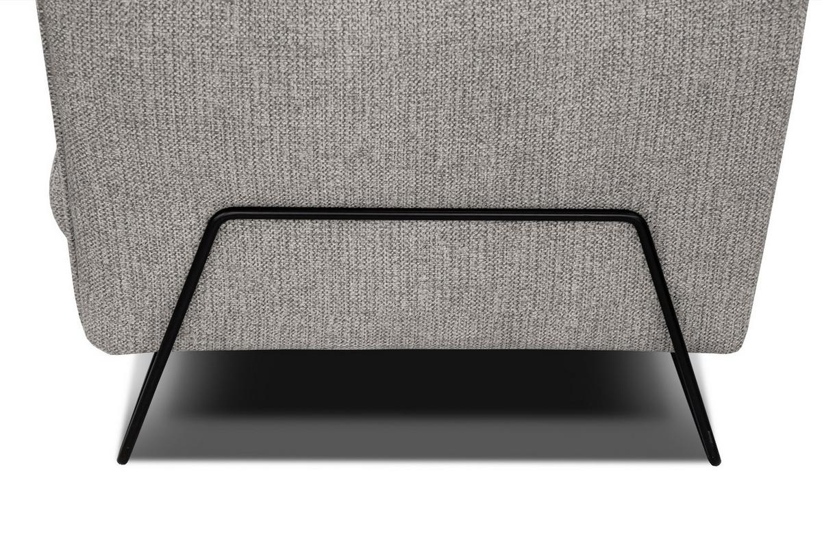 ECKSOFA HOSTEN 4-Sitzer, platinfarben - Platinfarben/Schwarz, Holzwerkstoff/Textil (158/269cm) - Wozimo