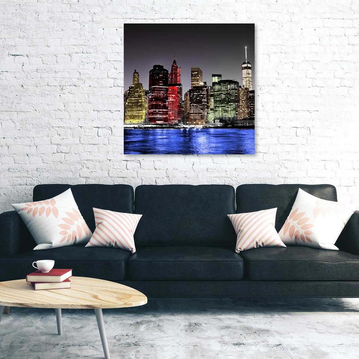 WANDBILD städte und architektur farbe - Multicolor, Textil (40/40cm) - Feeby