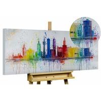 ÖLGEMÄLDE 120/60 cm - Multicolor/Grau, Holz/Textil (120/60cm) - KUNSTLOFT