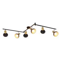 DECKENSTRAHLER Ferguson 6-flammig 17.5/11/150 cm - Schwarz, Metall (17.5/11/150cm) - Nettlife