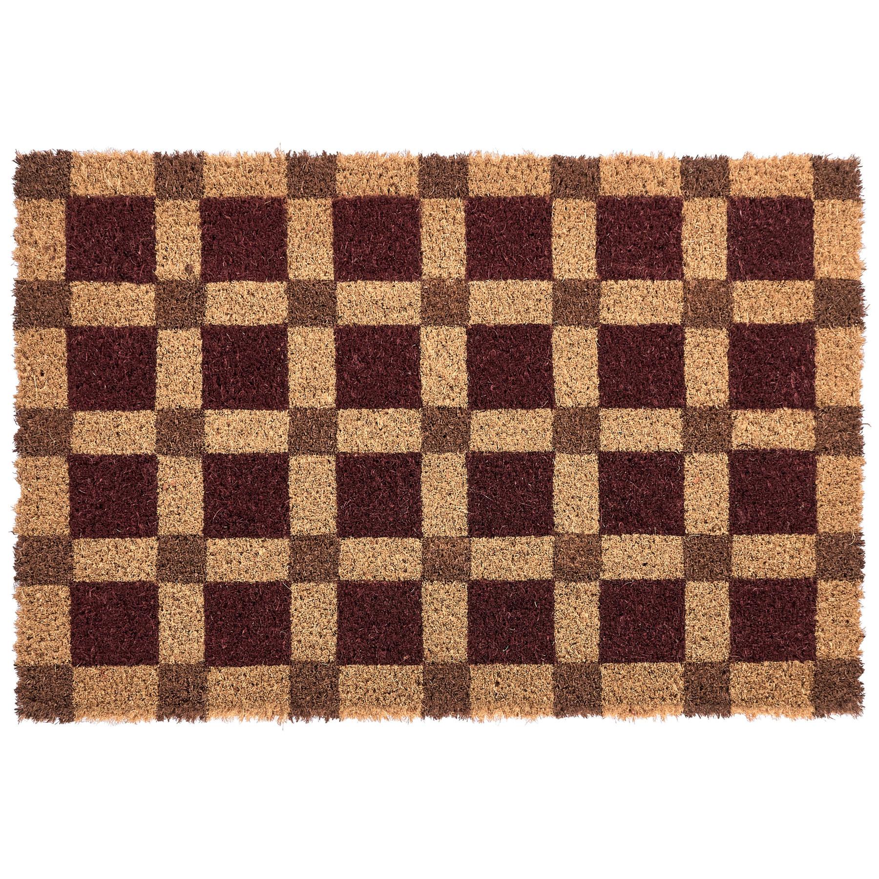 FUSSMATTE Beige/Braun 60/90 cm Kokosfasern Villasis - Beige, Textil (60/90cm) - Beliani