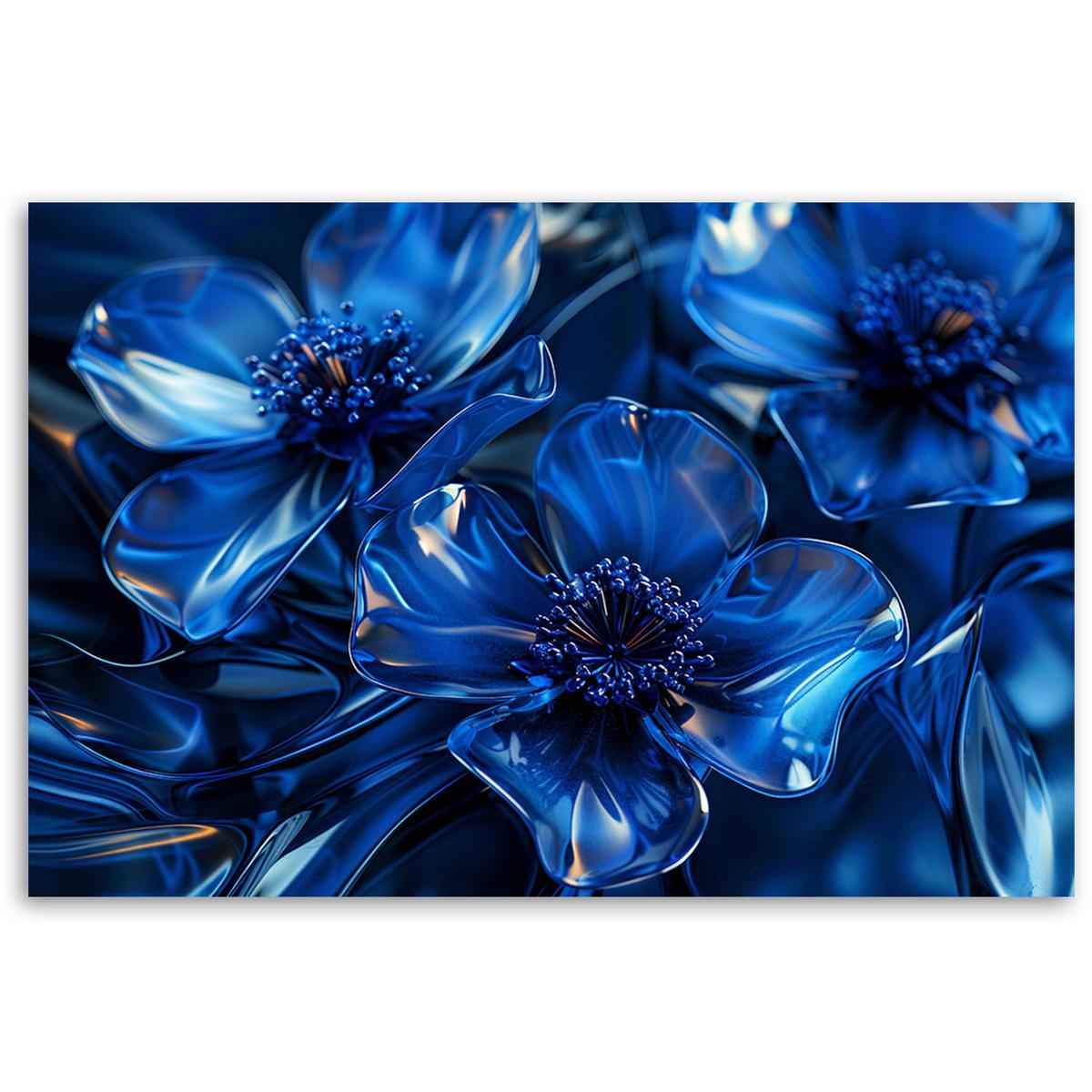 KUNSTDRUCK Blau 120/80 cm - Blau, Textil (120/80cm) - KUNSTLOFT