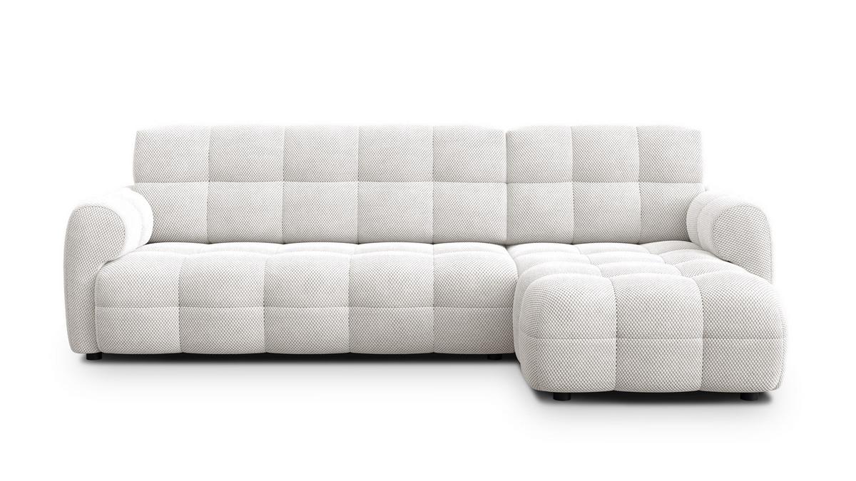 ECKSOFA MELLOW 4-Sitzer, creme - Creme/Schwarz, Holz/Textil (262/156cm) - Wozimo