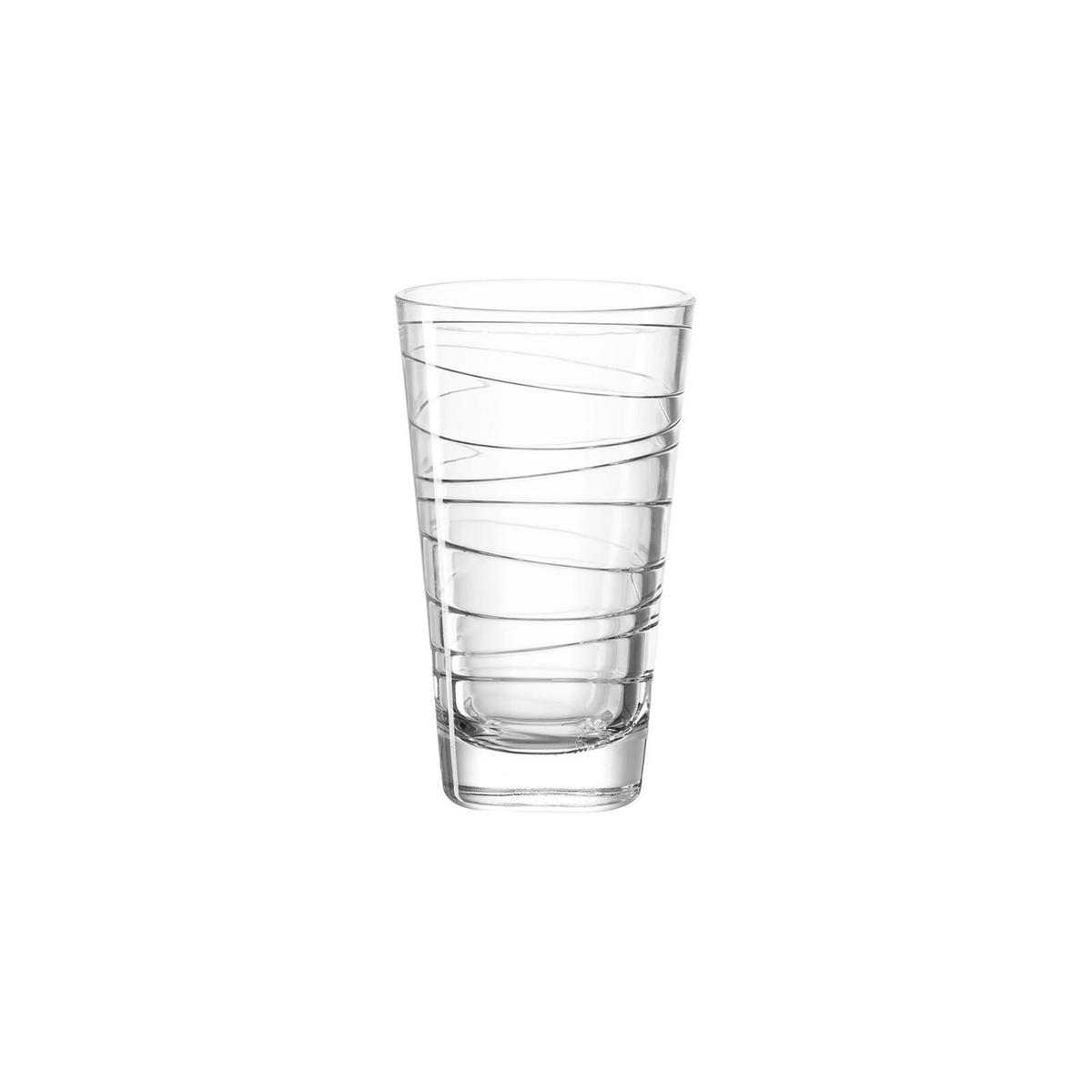 TRINKGLÄSER Vario Struttura transparent 280 ml 6er Set - Transparent, Glas (0.28L) - Leonardo Living