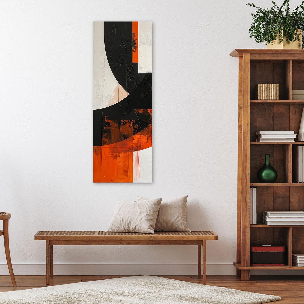 LEINWANDBILD 3D und geometrisch 40x120cm - Orange, Textil (40/120cm) - Feeby