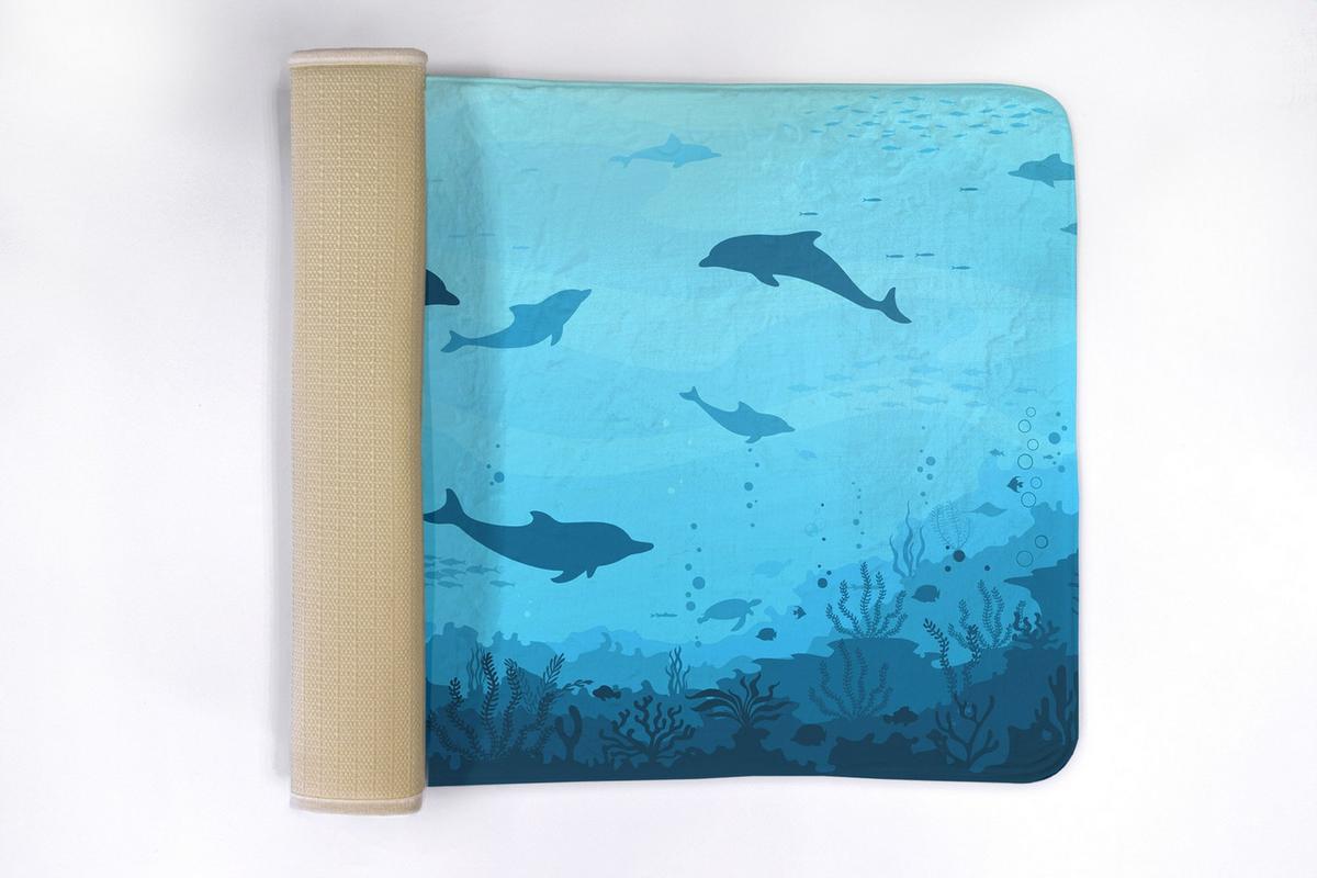 BADTEPPICH 75x45 cm Delphine - Hellblau, Textil (75/45cm) - TULUP