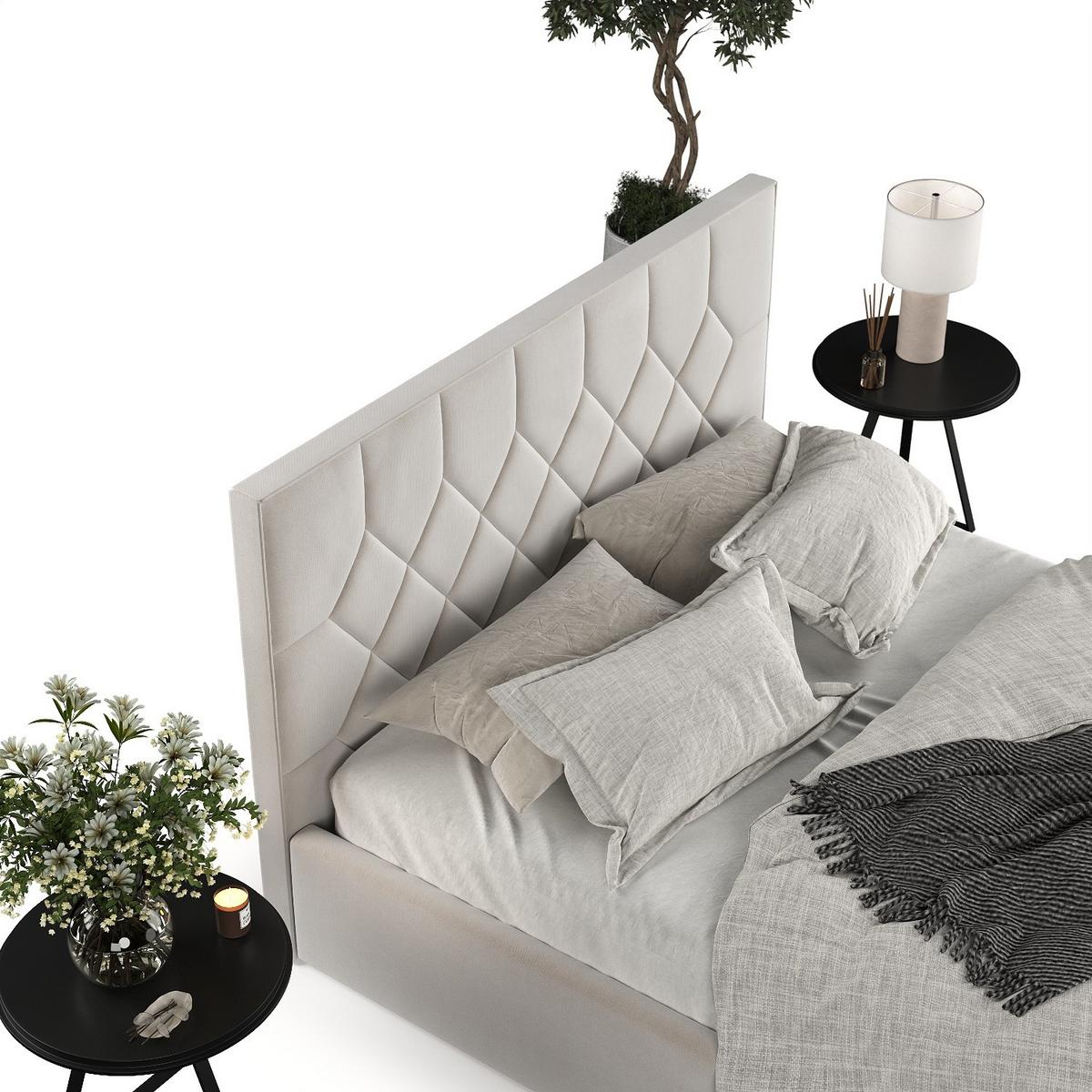 POLSTERBETT Brisa 140/200 cm Hellbeige im Paros Stoff - Beige/Schwarz, Holz/Holzwerkstoff (140/200cm) - AltaBeds