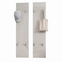 GARDEROBENPANEEL Wandpaneel Sandgrau Hochglanz - Sandfarben, Holzwerkstoff (120/28/2cm) - Vladon