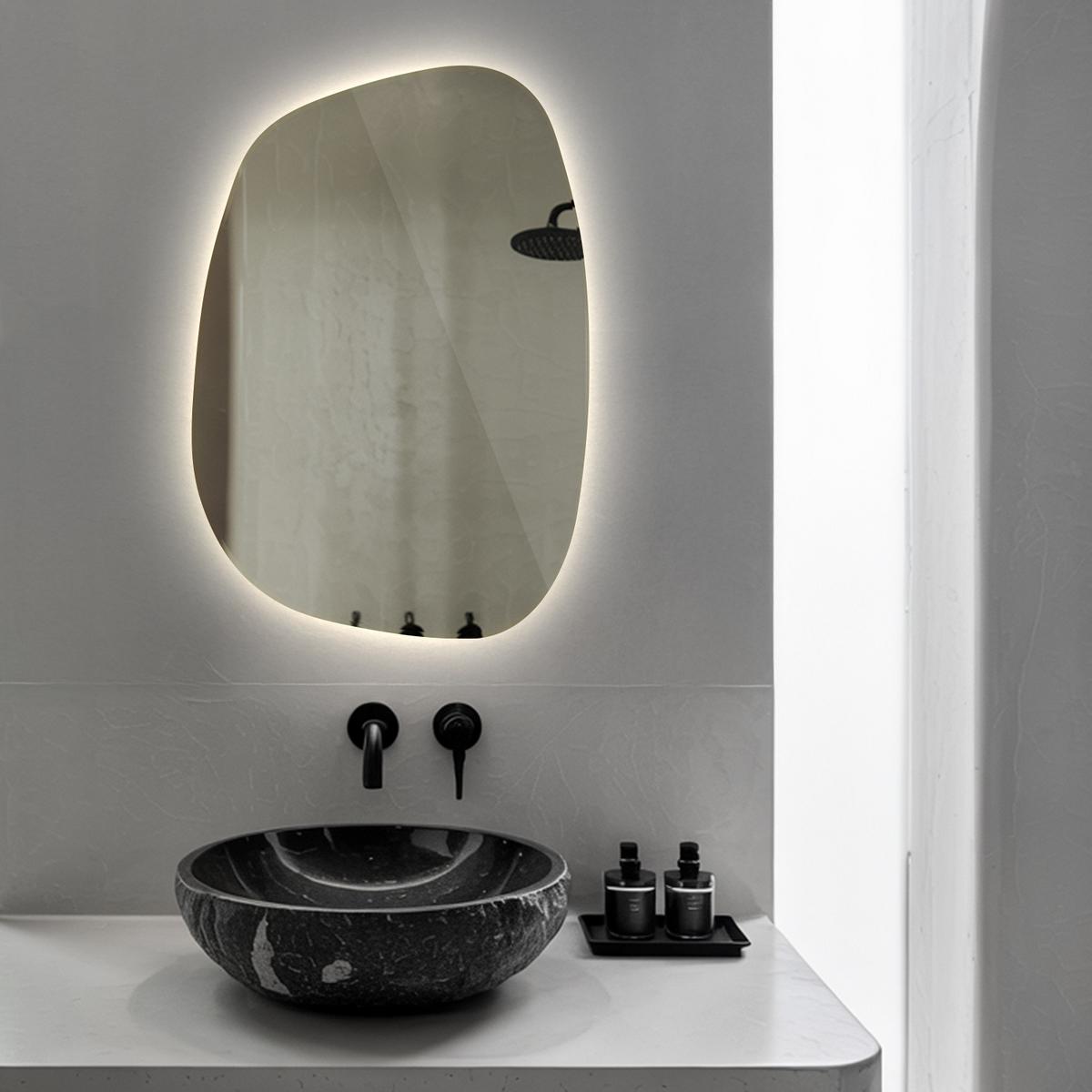 LED SPIEGEL 49x34 cm Neutralweiß 4000K - Transparent, Glas (49/34/0.4cm) - Wallfluent