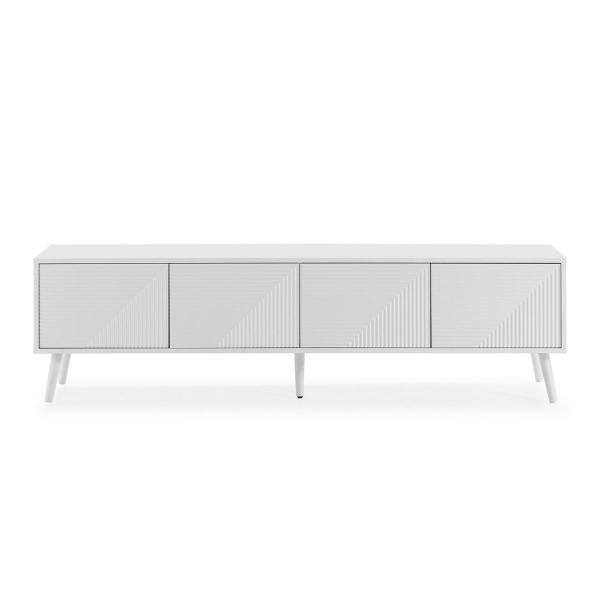 TV-ELEMENT Telmo 4 türen Weiß 160 cm - Weiß, Holzwerkstoff (160/45/40cm) - VS Venta-stock