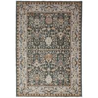 TEPPICH Struktur TRURO, in Erdtöne-Grün, Blumenmuster, 160 x 230 cm - Grün, Textil (160/230cm) - KADIMA DESIGN