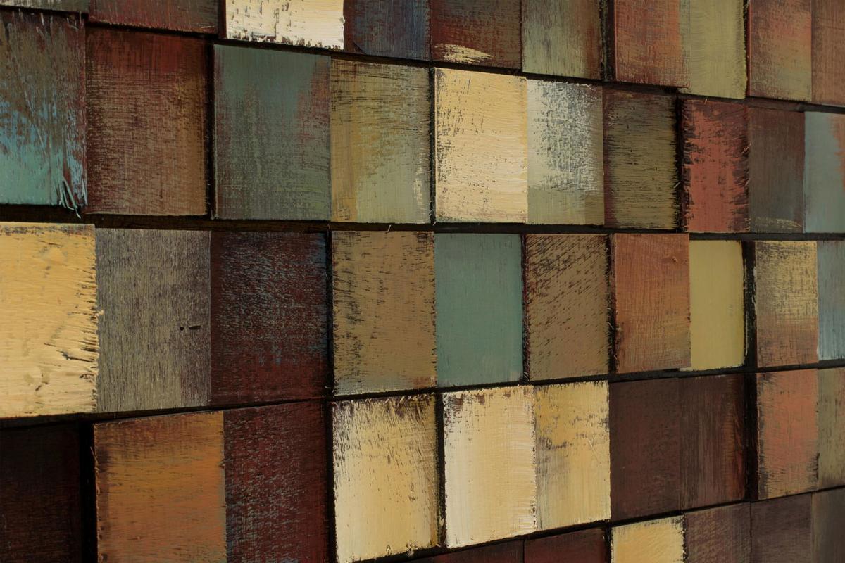 HOLZBILD Grün 144/44 cm - Braun/Grün, Holz (5/44cm) - KUNSTLOFT