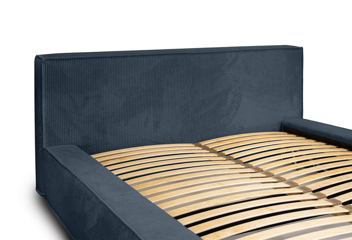 POLSTERBETT Modesto In Lincoln - Blau, Holzwerkstoff/Textil (140/200cm) - Fun Möbel