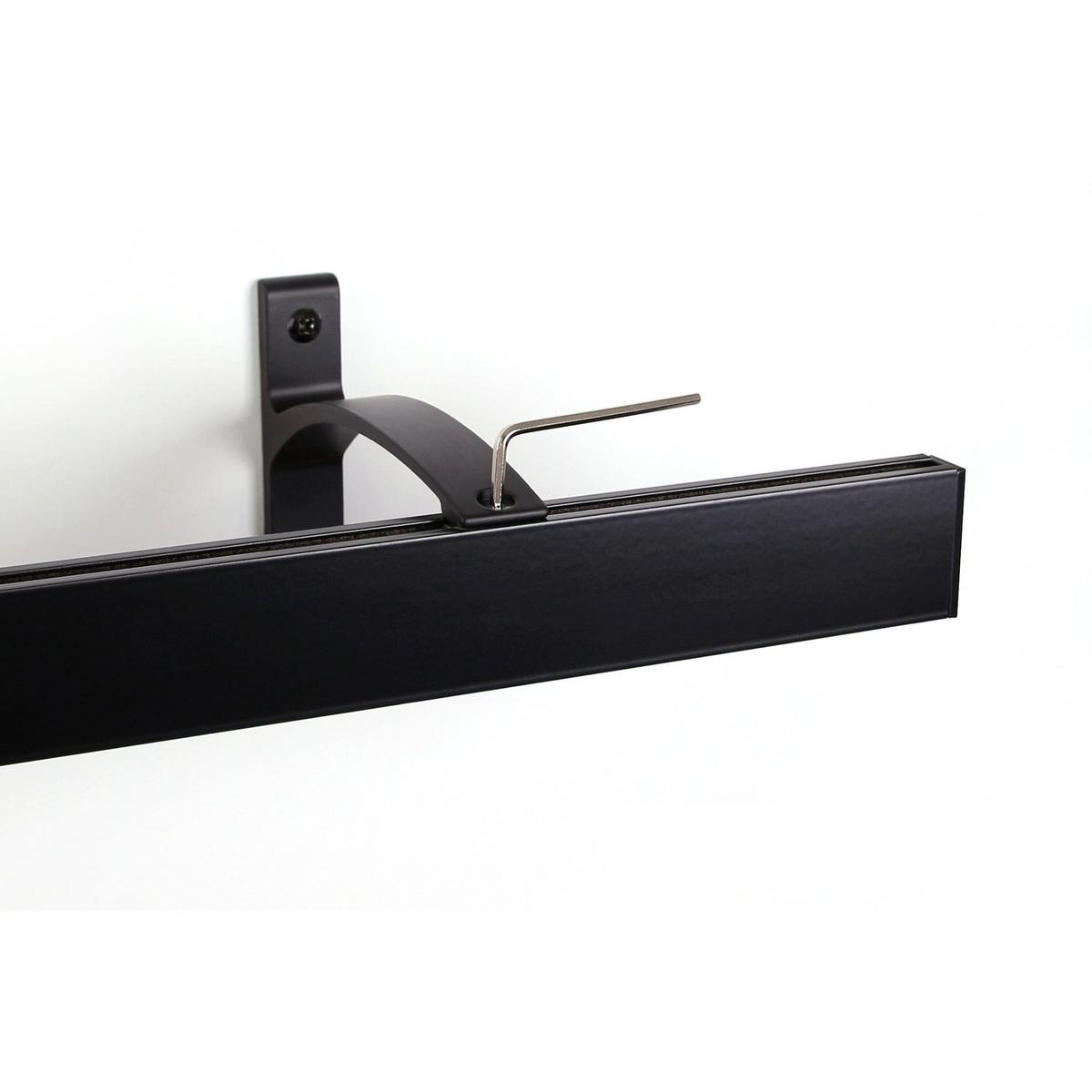 GARDINENSCHIENE auf Maß 1-lauf Wandmontage Curve 410cm - Schwarz, Metall (410cm) - Deco-Raum