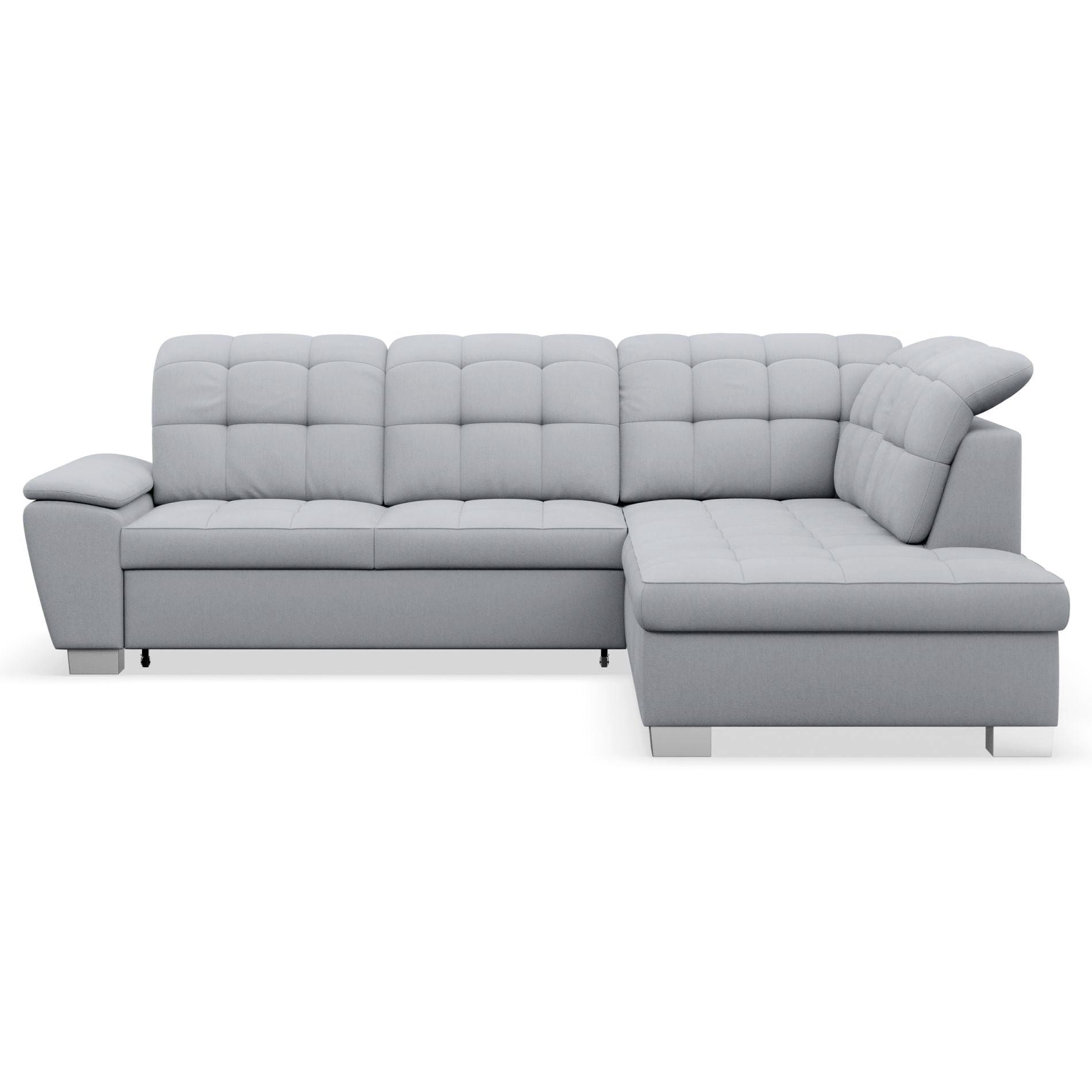 ECKSOFA Jamaal Hellgrau rechtsseitig - Hellgrau/Schwarz, Textil (212/258cm) - Selsey