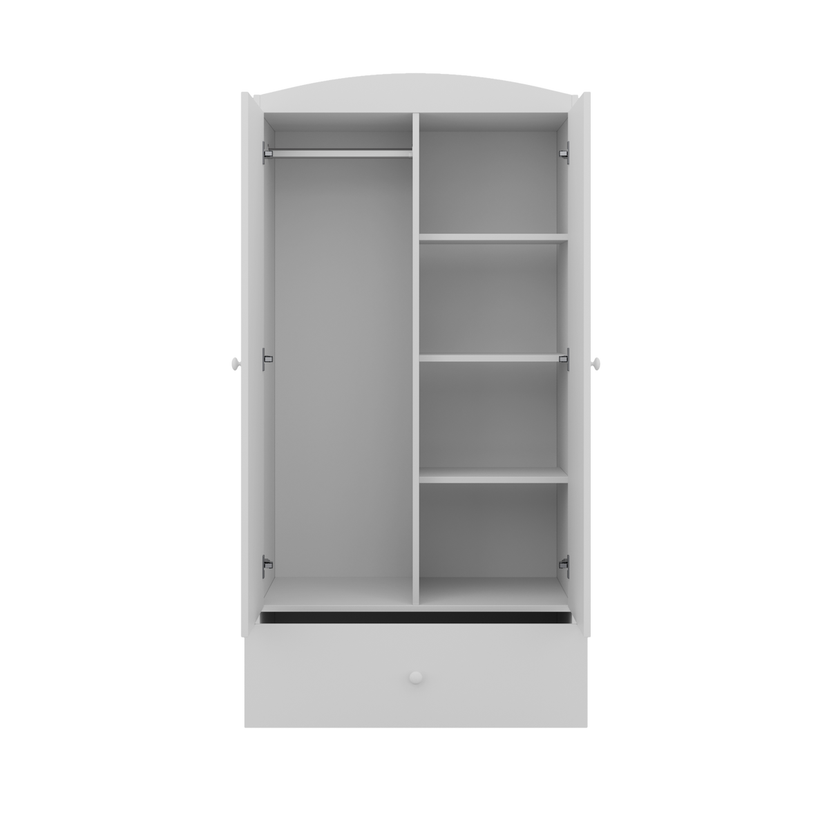 KINDERKLEIDERSCHRANK Teddybär II - Weiß, Holzwerkstoff (90/175/52cm) - RAUMHIRSCH FURNITURE