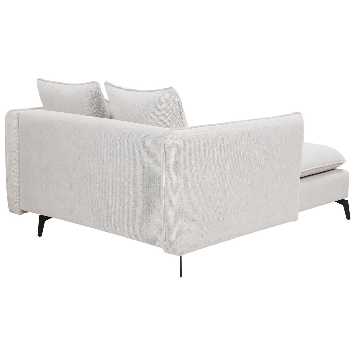 XXL-SESSEL hellbeige/schwarz Charmes - Beige/Schwarz, Textil (124/72/159cm) - Beliani