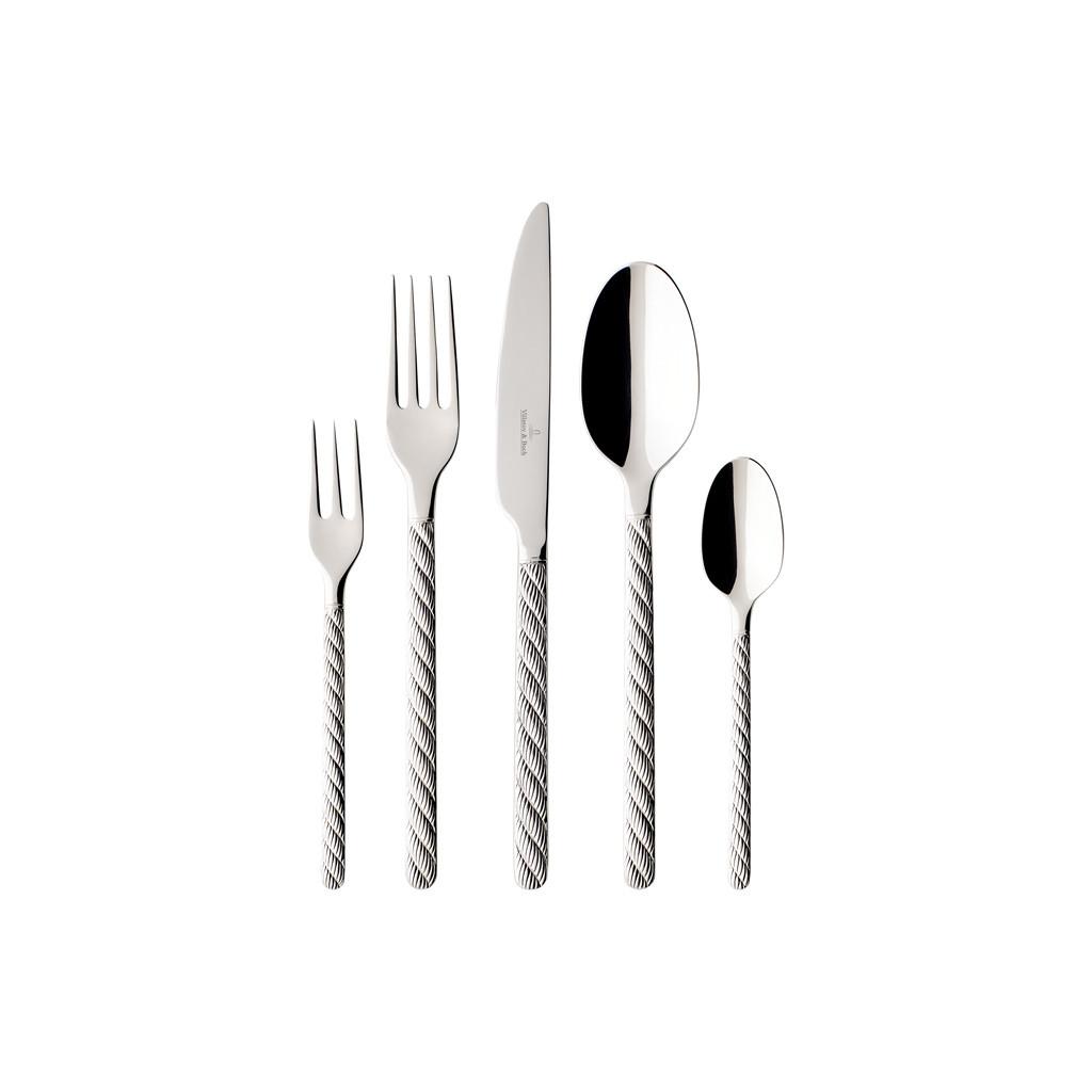 TAFELBESTECK Montauk silber 30-tlg. - Silberfarben, Metall - Villeroy & Boch