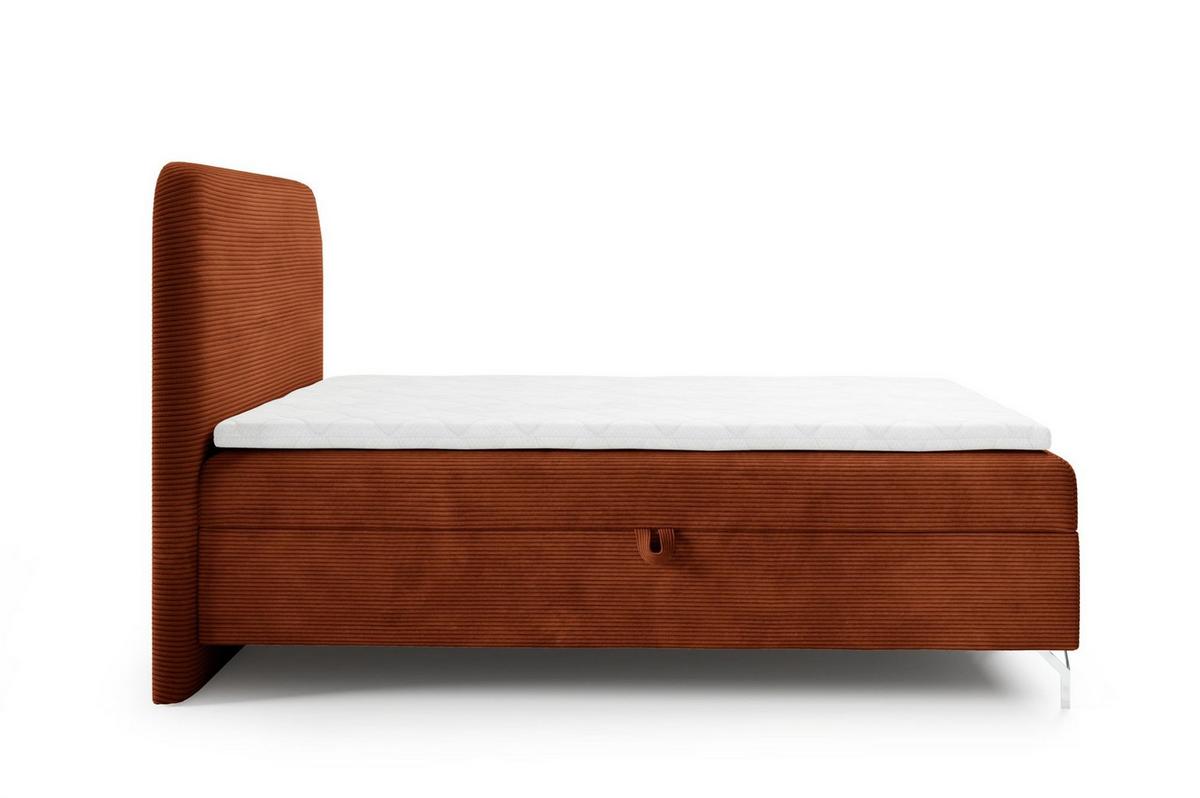 BOXBETT Emilio - Rotbraun, Holzwerkstoff/Textil (140/200cm) - Fun Möbel