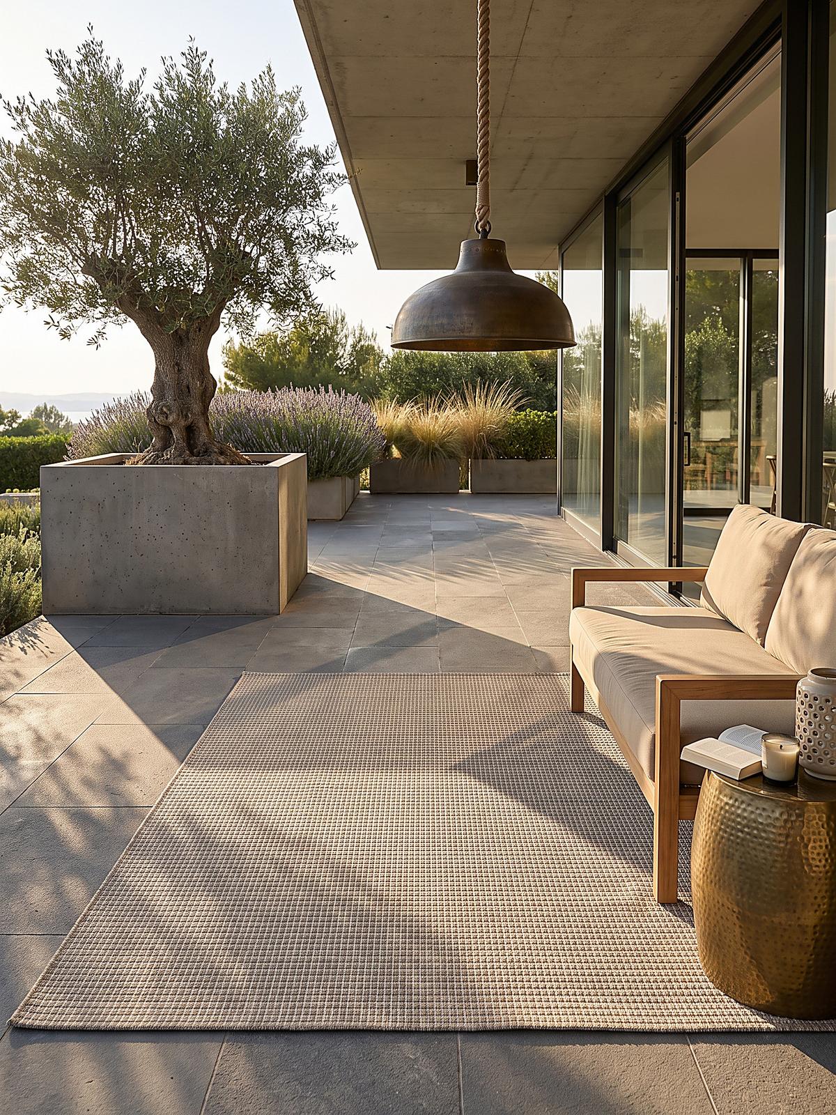 TEPPICH Flachgewebe, Outdoor, Fußbodenheizung-geeignet, VIGOLENO in Sand, 280 x 370 cm - Beige, Textil (280/370cm) - KADIMA DESIGN