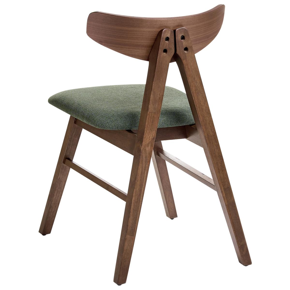 ESSZIMMERSTUHL 2er-Set Holz Braun/Grün Lacota - Dunkelbraun, Holz (50/77/58cm) - Beliani
