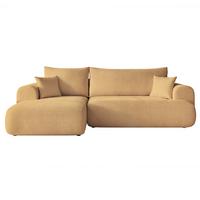ECKSOFA BLOOM Links mit Schlaffunktion und Bettkasten Gelb - Gelb, Kunststoff/Textil (263/150cm) - Idohome