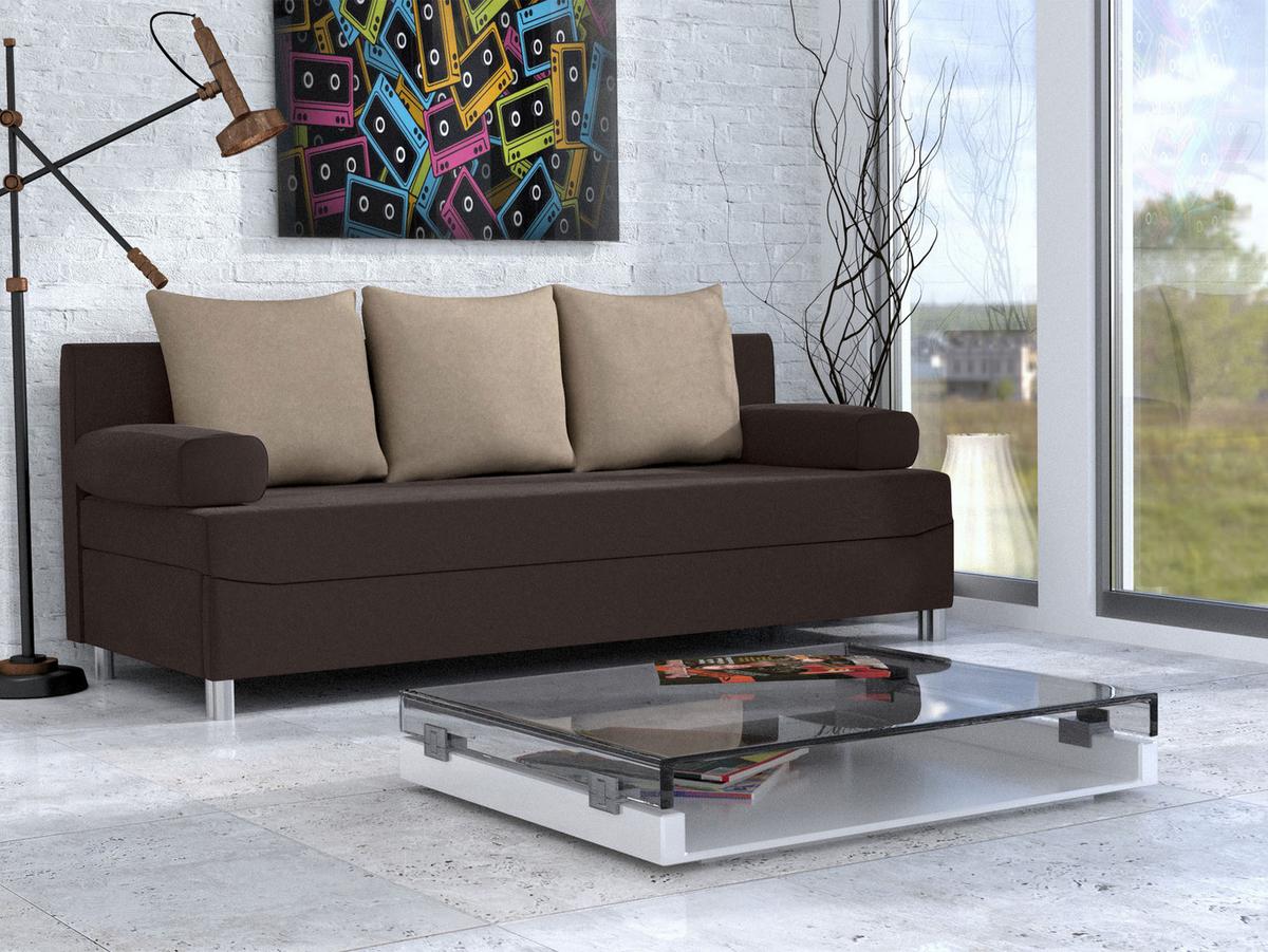 SCHLAFSOFA Dover - Chromfarben/Braun, Holz/Kunststoff (192/86/80cm) - MIRJAN24