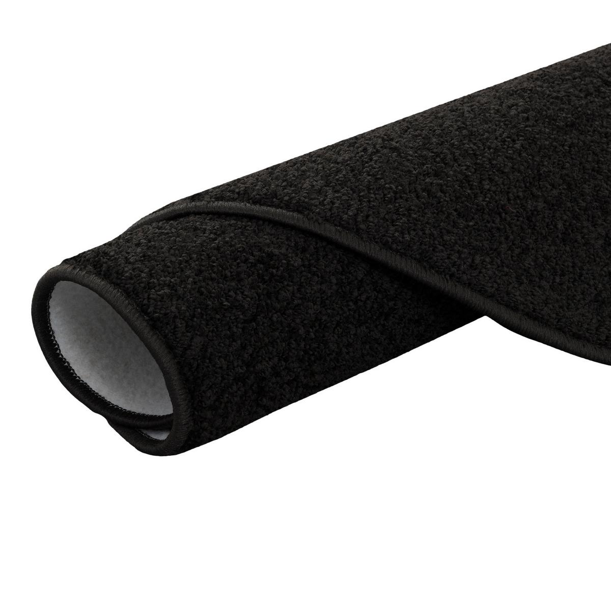HOCHFLOR VELOURS TEPPICH COTTAGE RUND - Schwarz, Textil (100/100cm) - Snapstyle