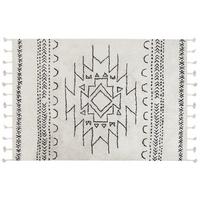 KURZFLOR-TEPPICH Khouribga 200/140 cm - Weiß, Textil (140/200cm) - Beliani