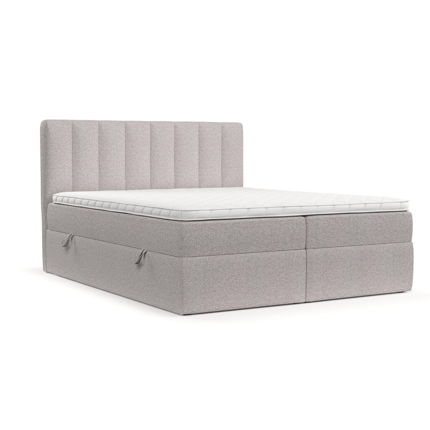 BOXBETT Bari 160/200 cm Beige im Riva Stoff - Beige, Holz/Holzwerkstoff (160/200cm) - AltaBeds