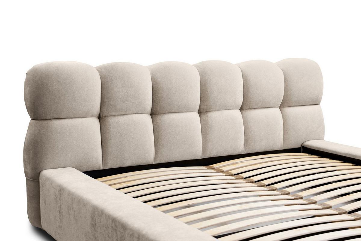 POLSTERBETT Grove In Ditra - Beige, Holzwerkstoff/Textil (140/200cm) - Fun Möbel