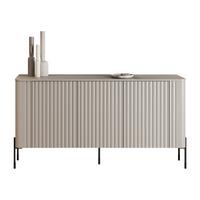KOMMODE Vera 150 - Kaschmir/Schwarz, Holzwerkstoff/Metall (150/80/40cm) - MIRJAN24