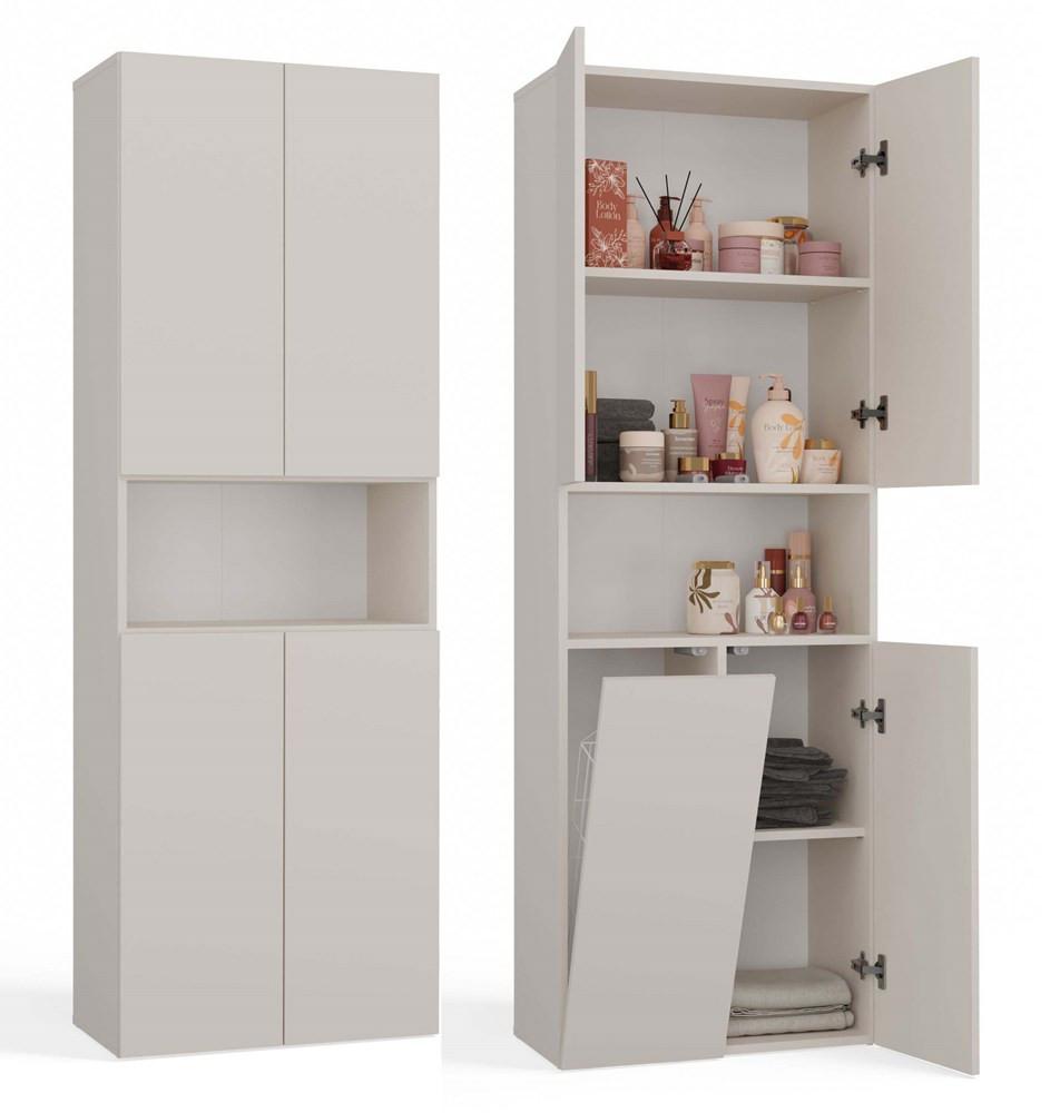 BADEZIMMERSCHRANK Kaschmir 60/174/30 - Kaschmir, Holzwerkstoff (60/174/30cm) - RAUMHIRSCH FURNITURE