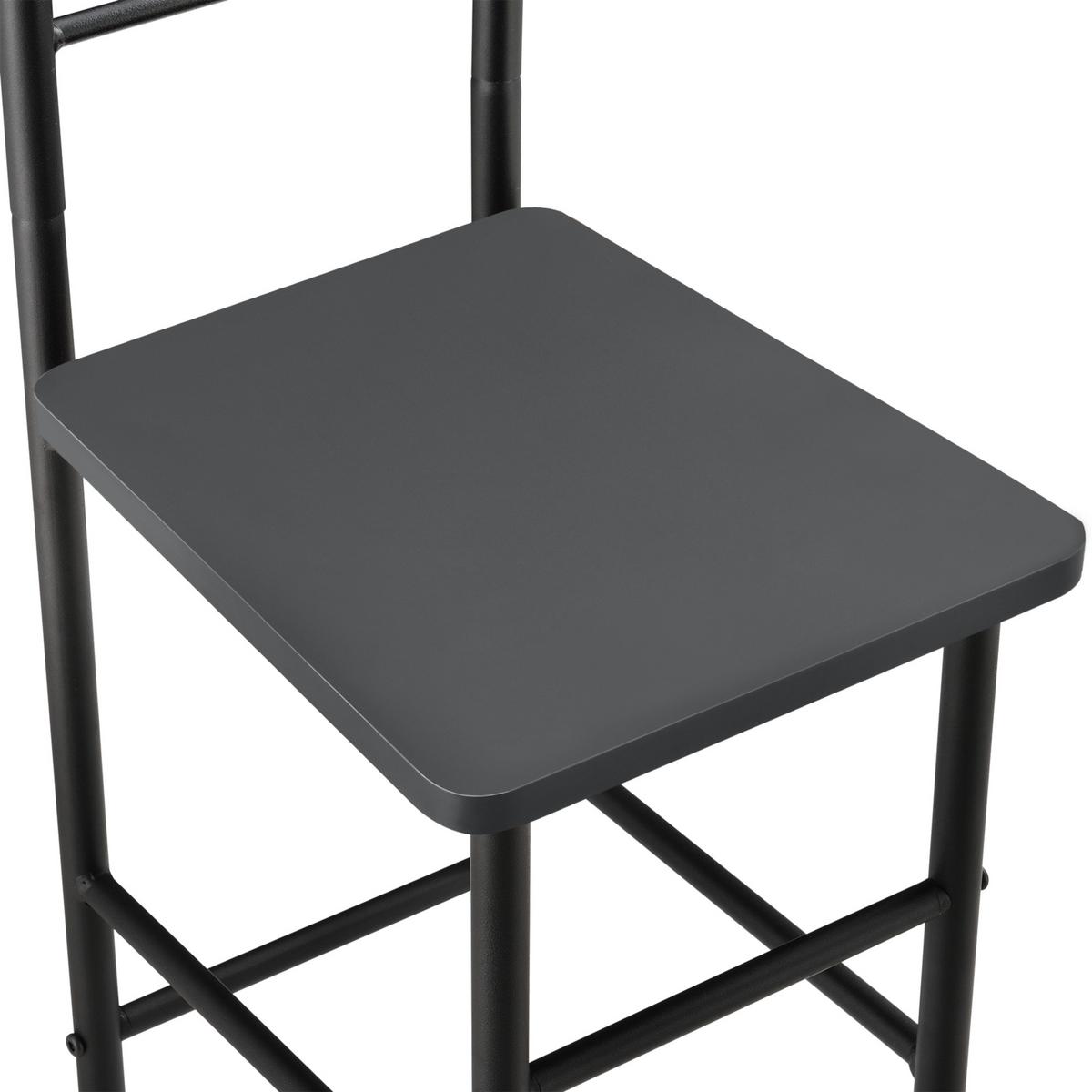 HERRENDIENER Anaheim - Dunkelgrau, Metall (45/107/45cm) - [en.casa]