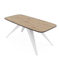 AUSZIEHTISCH FENTO 180/90/76 cm, Weiß / Artisan-Eiche - Eiche Artisan/Weiß, Holzwerkstoff/Metall (90/180/76cm) - Idohome