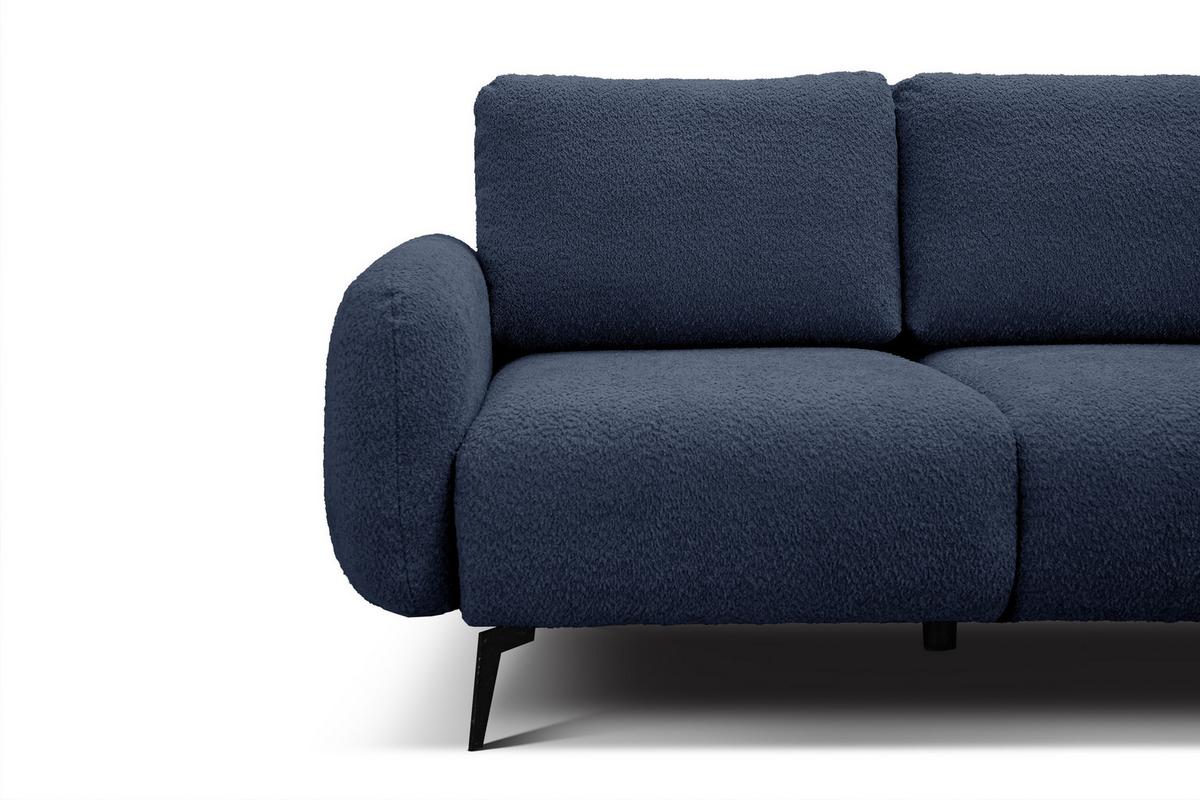 SOFA FEBE 2-Sitzer, marineblau - Blau/Schwarz, Holz/Textil (160/82/96cm) - Wozimo