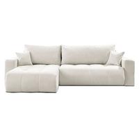 ECKSOFA Gepolstertes CLOUD mit Schlaffunktion und Bettkasten, Wind 05 - Naturfarben, Textil (277/143cm) - Lookway