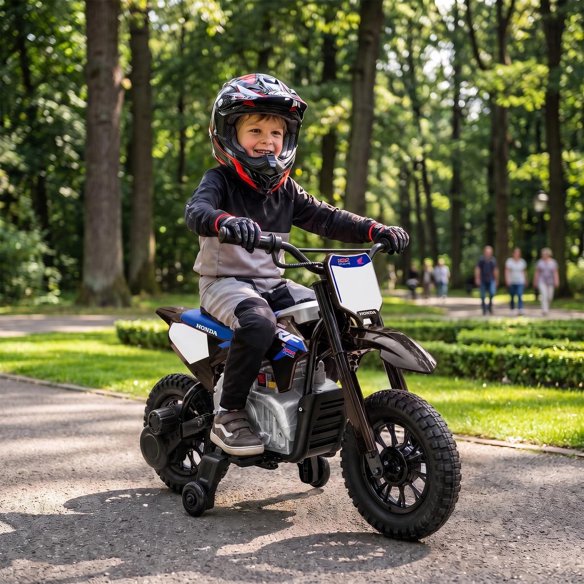 KINDER Motocross Stahl Kunststoff Schwarz - Schwarz, Metall (104/55/67cm) - AIYAPLAY
