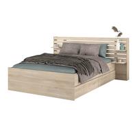 STAURAUMBETT Bett 160 x 200 cm 2x Bettschubkasten und Ablagen - Eichefarben, Holz/Holzwerkstoff (160/200cm) - Parisot Meuble