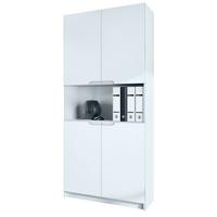 BÜROSCHRANK Logan Fronten in Weiß matt - Weiß, Holzwerkstoff (82/184/37cm) - Vladon