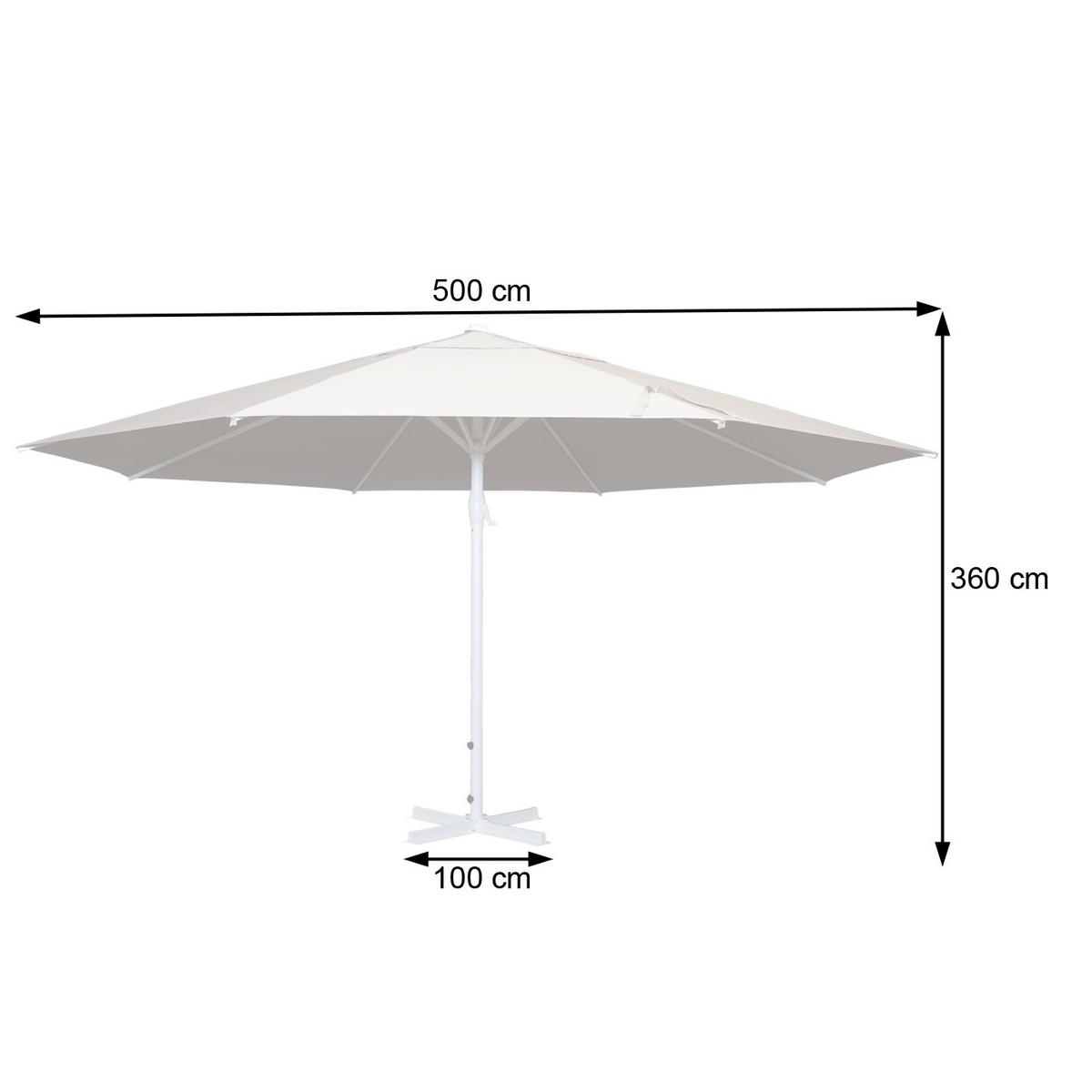 SONNENSCHIRM Cremeweiß - Weiß, Textil (500/500cm) - MCW