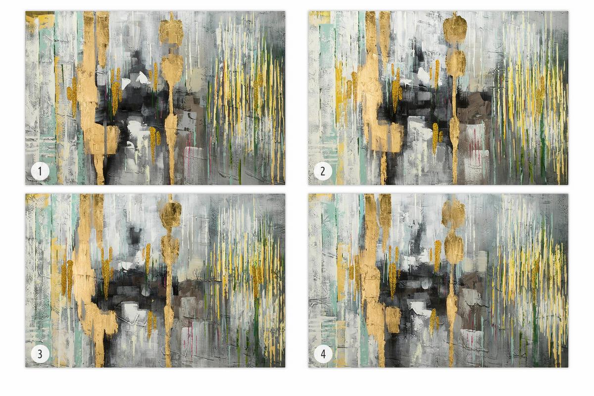 ÖLGEMÄLDE 120/80 cm - Gelb, Holz/Textil (120/80cm) - KUNSTLOFT